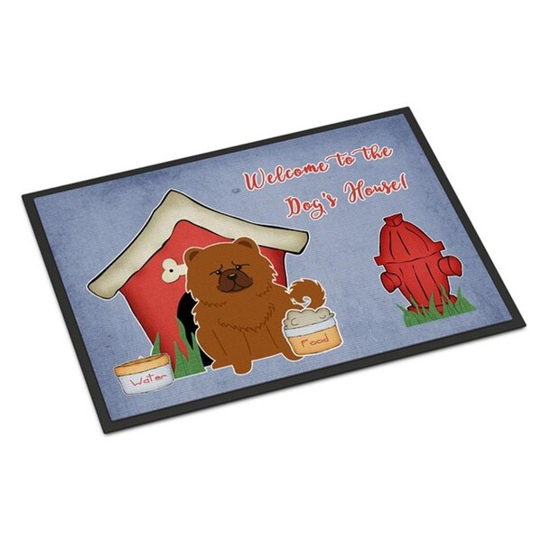 Carolines Treasures Dog House Collection Chow Chow Red Indoor or Outdoor Mat, 18 x 0.25 x 27 in. BB2896MAT - main